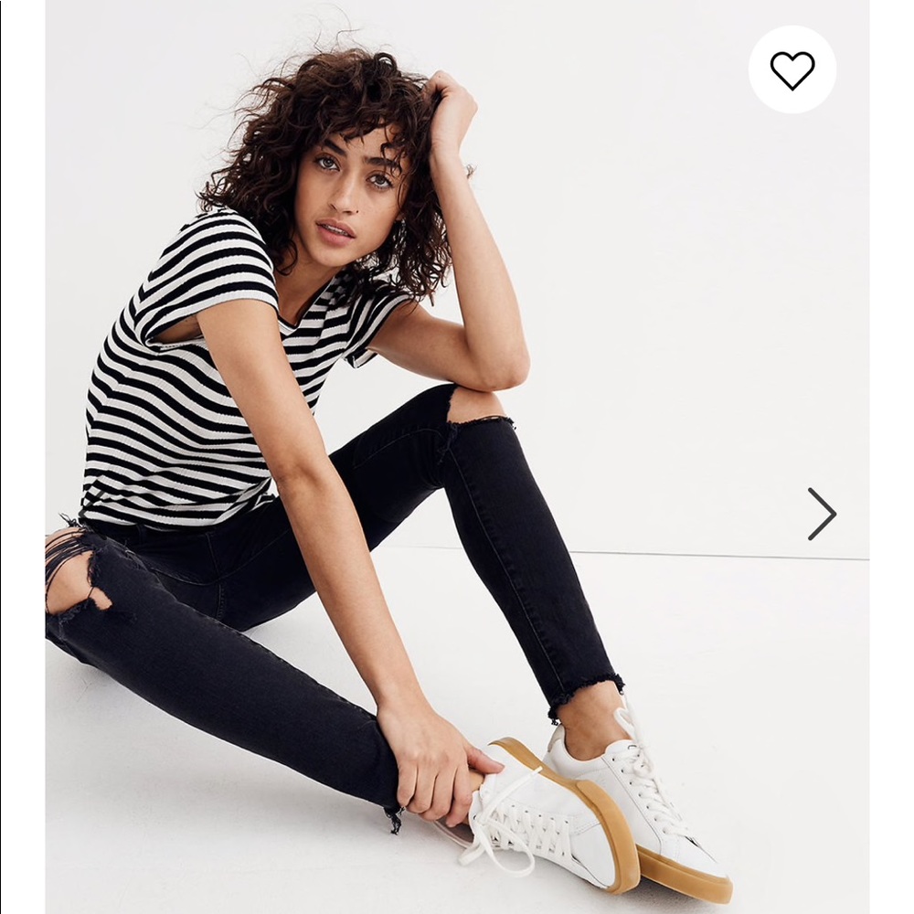 Madewell 9” High Rise Skinny in Black Sea